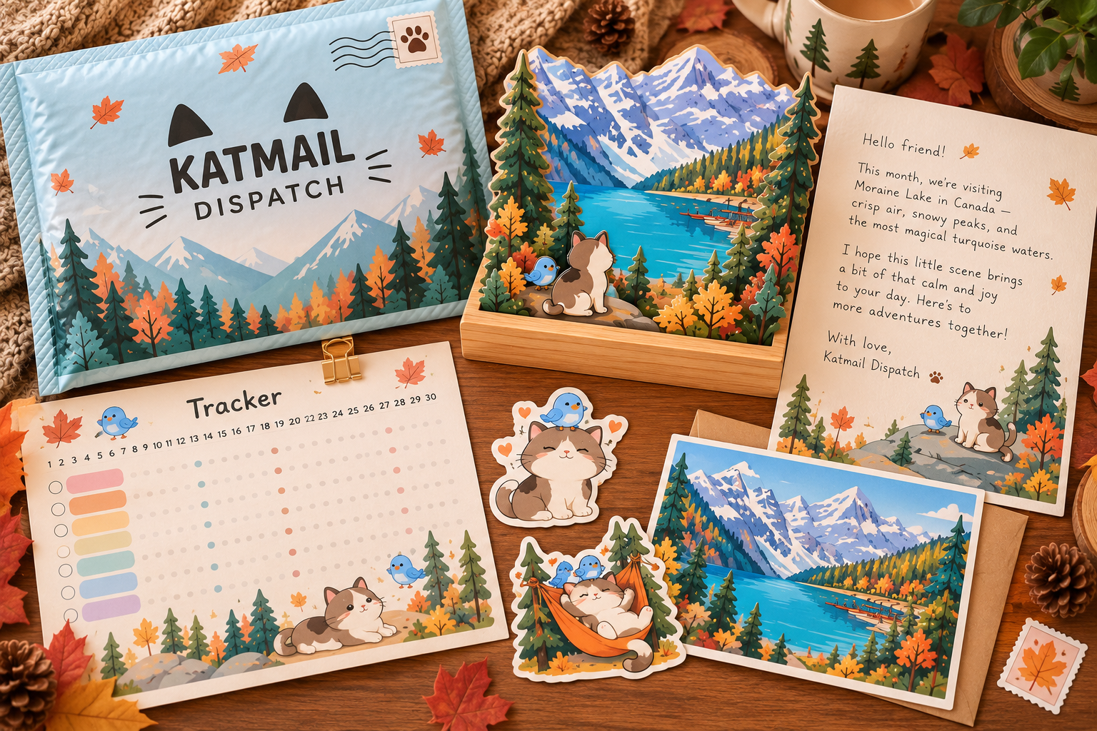 Katmail Dispatch — full contents spread